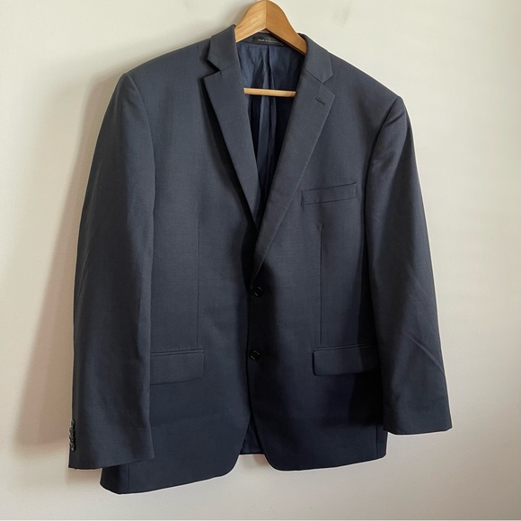 MICHAEL KORS Mens Wool Blue Suit Jacket Blazer - Picture 3 of 10